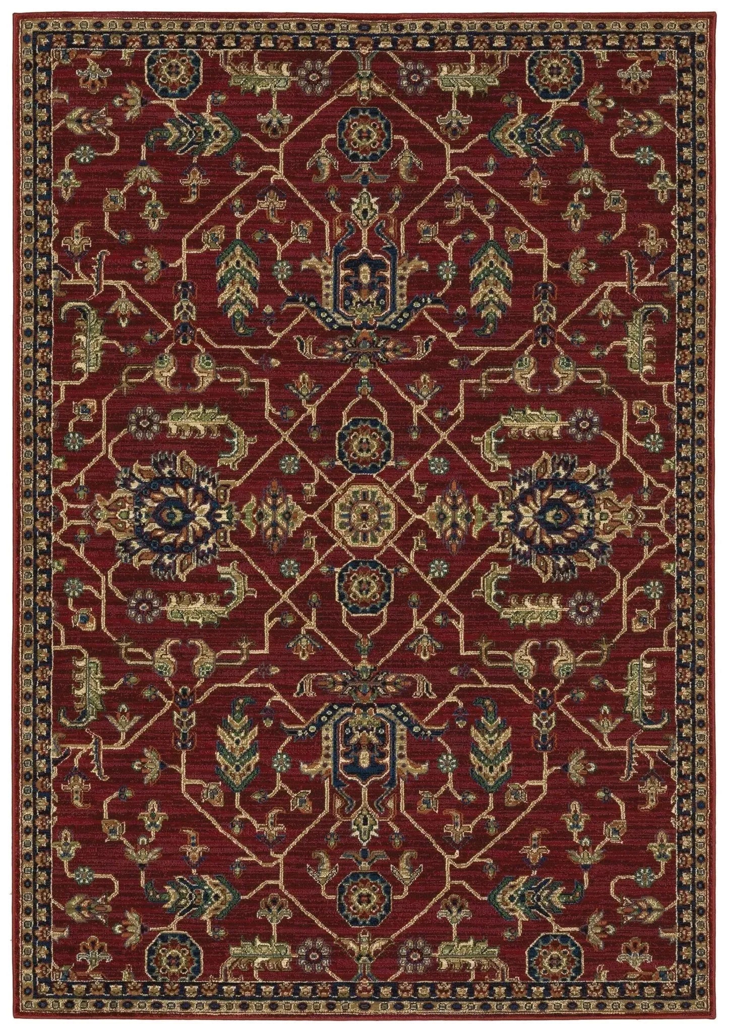 Ankara 531R Red/Blue Rug