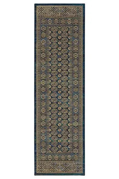 Ankara 602K Blue/Gold Rug