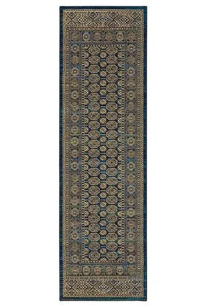 Ankara 602K Blue/Gold Rug