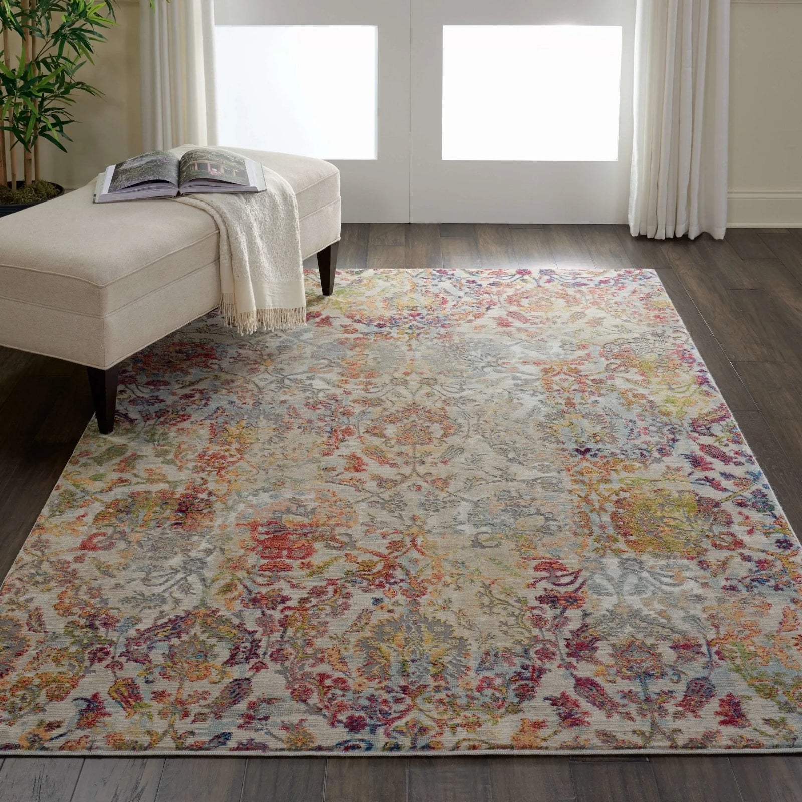 Ankara Global ANR06 Ivory/Orange Rug