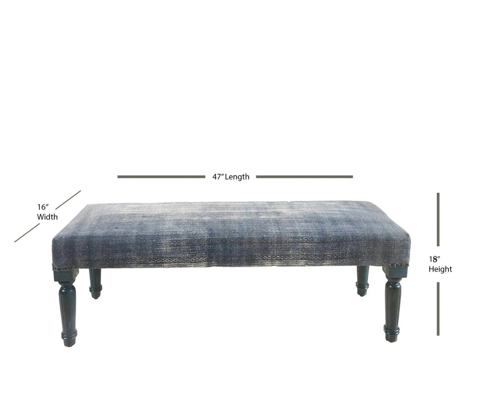 Antique Blue LR99026 Indoor Bench