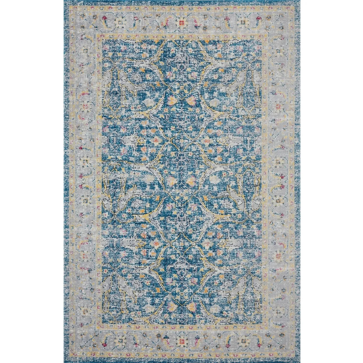 Antiquity LR81455 Blue Yellow Rug