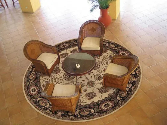 Ariana 431I Ivory/ Black Rug