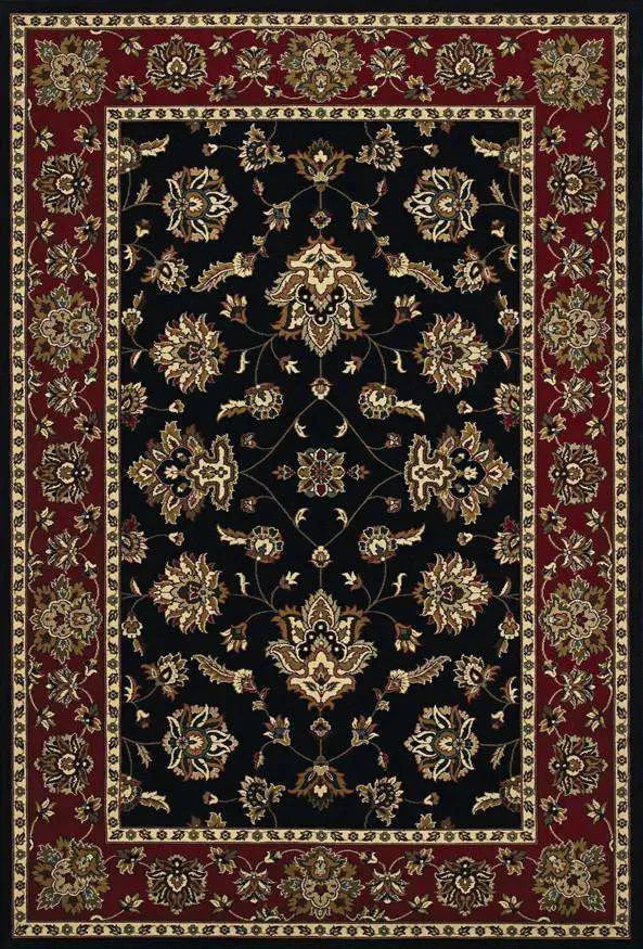 Ariana 623M Black/ Red Rug