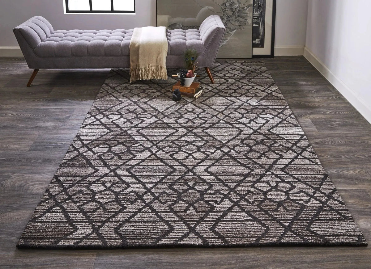 Asher 8766F Gray/Black Rug