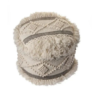 Astrid 99758WGY White/Grey Pouf