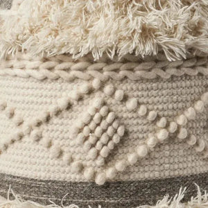 Astrid 99758WGY White/Grey Pouf