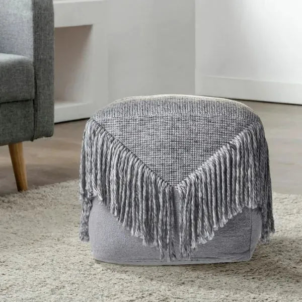 Astrid 99760GRY Grey Pouf