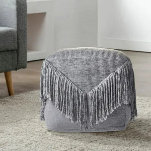 Astrid 99760GRY Grey Pouf