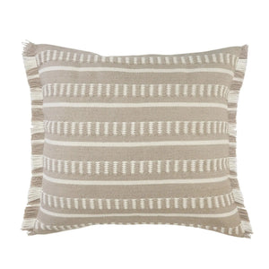 Atlantis Lr07588 Taupe/White Pillow