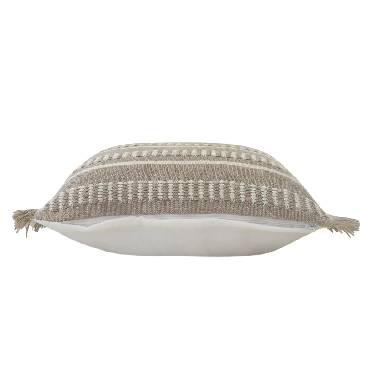 Atlantis Lr07588 Taupe/White Pillow