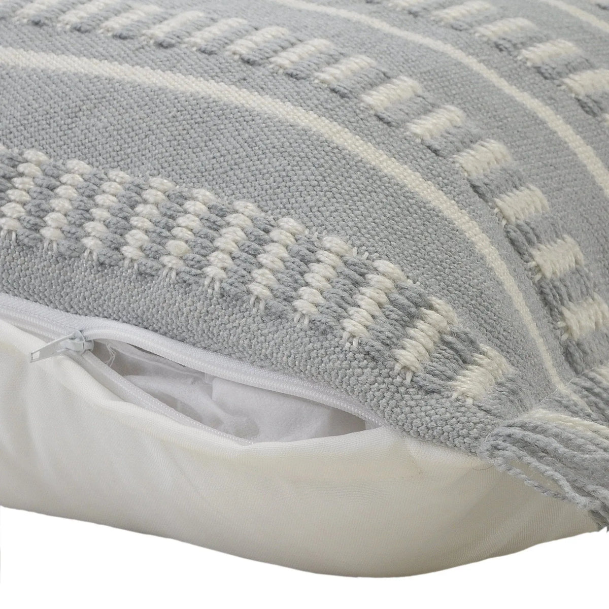 Atlantis Lr07590 Slate Blue-Gray/White Pillow