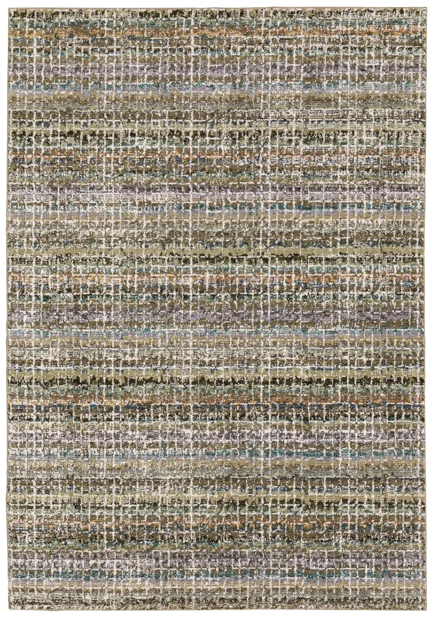 Atlas 747A Green/Multi Rug