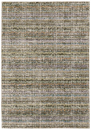 Atlas 747A Green/Multi Rug