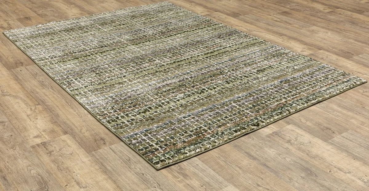 Atlas 747A Green/Multi Rug