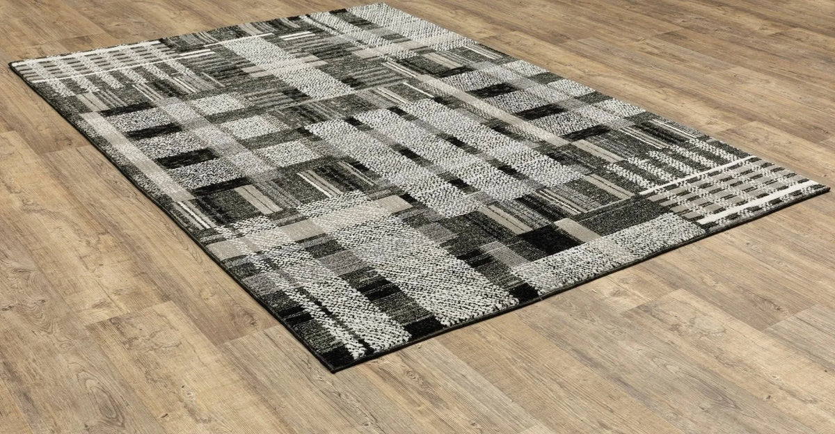 Atlas 752C Black/Grey Rug