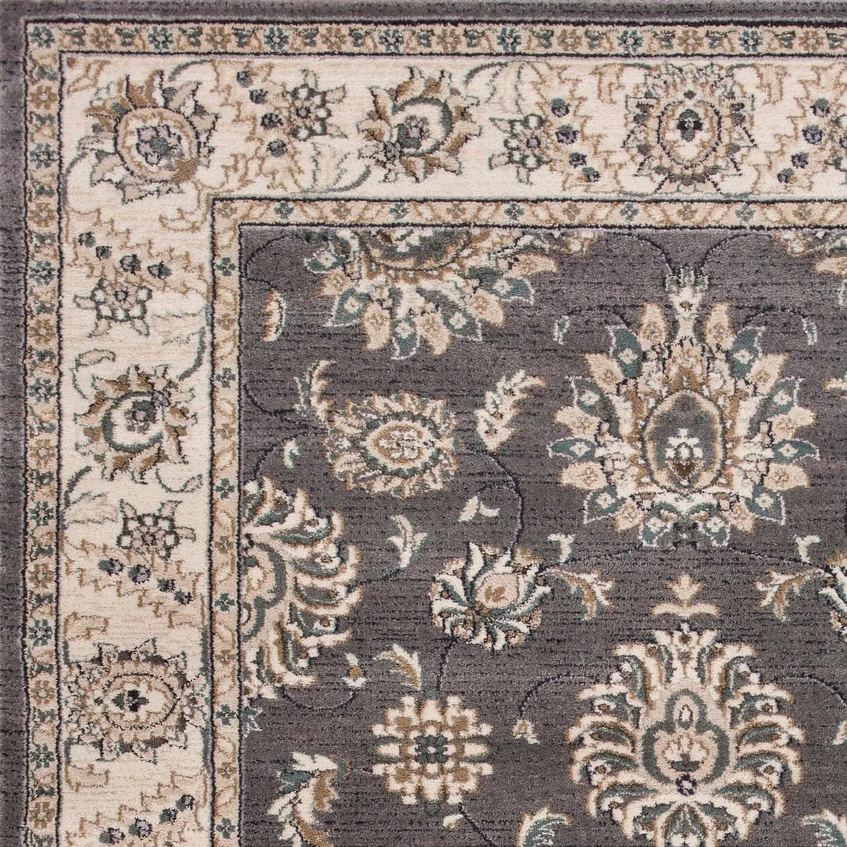 Avalon-5608 Kashan Grey/Ivory Rug