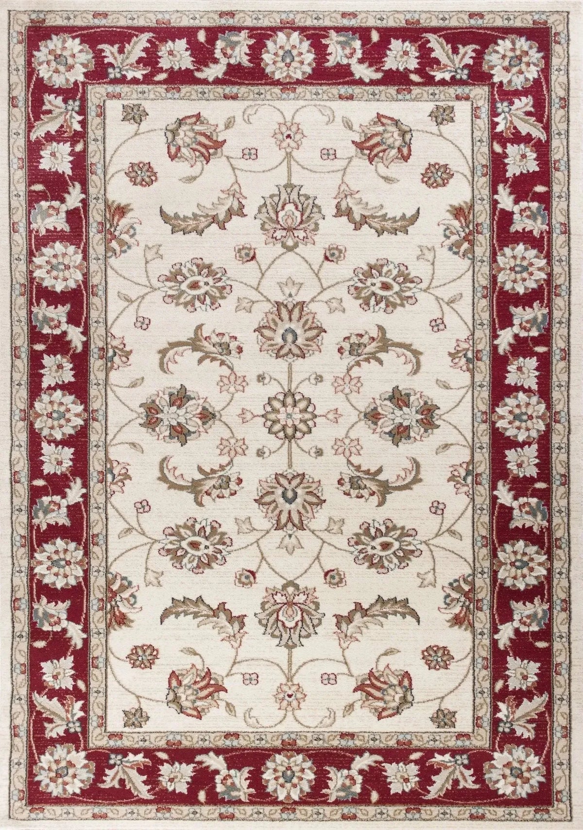 Avalon 5613 Mahal Ivory/Red Rug