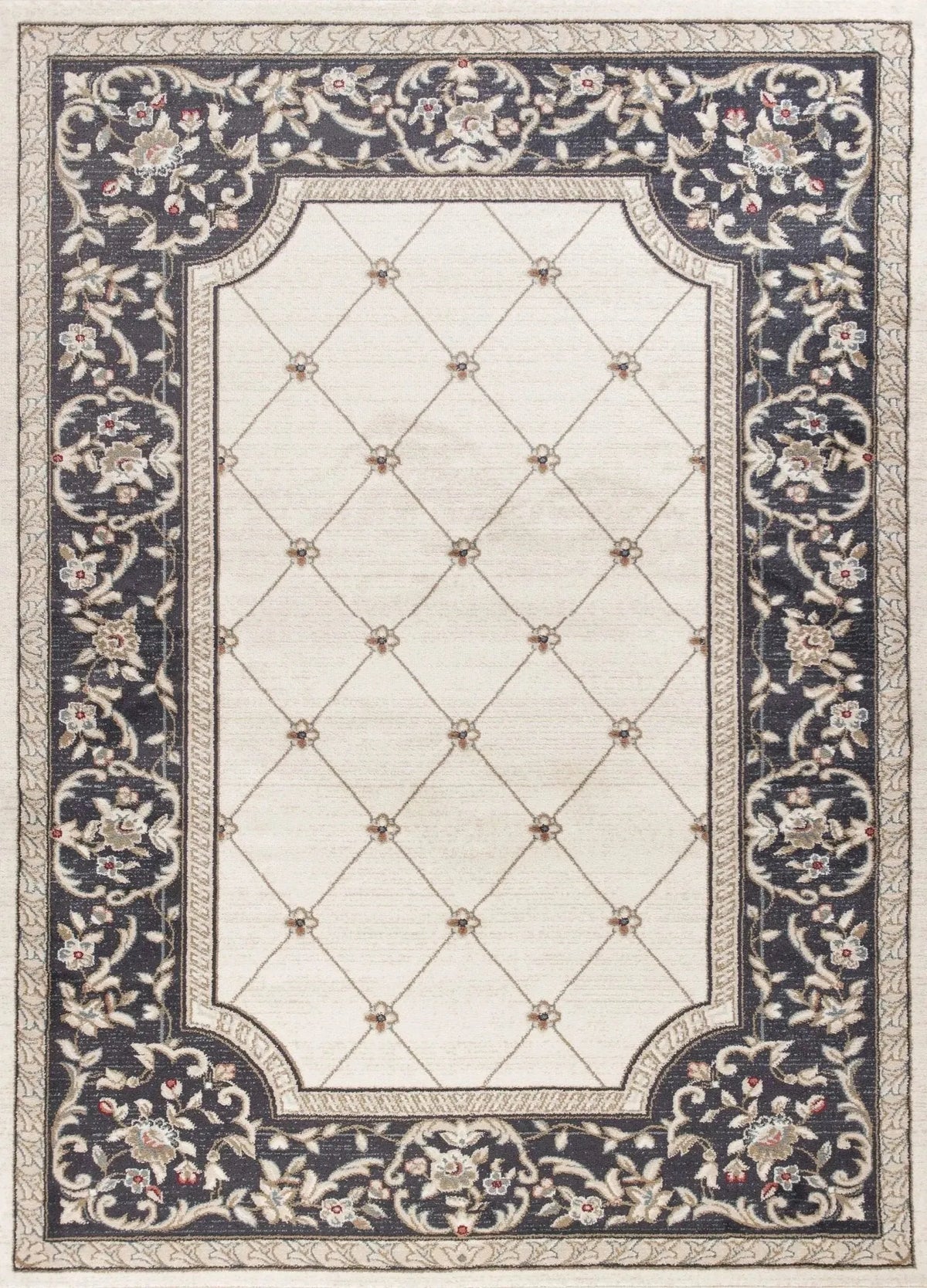 Avalon 5614 Courtyard Ivory/Grey Rug