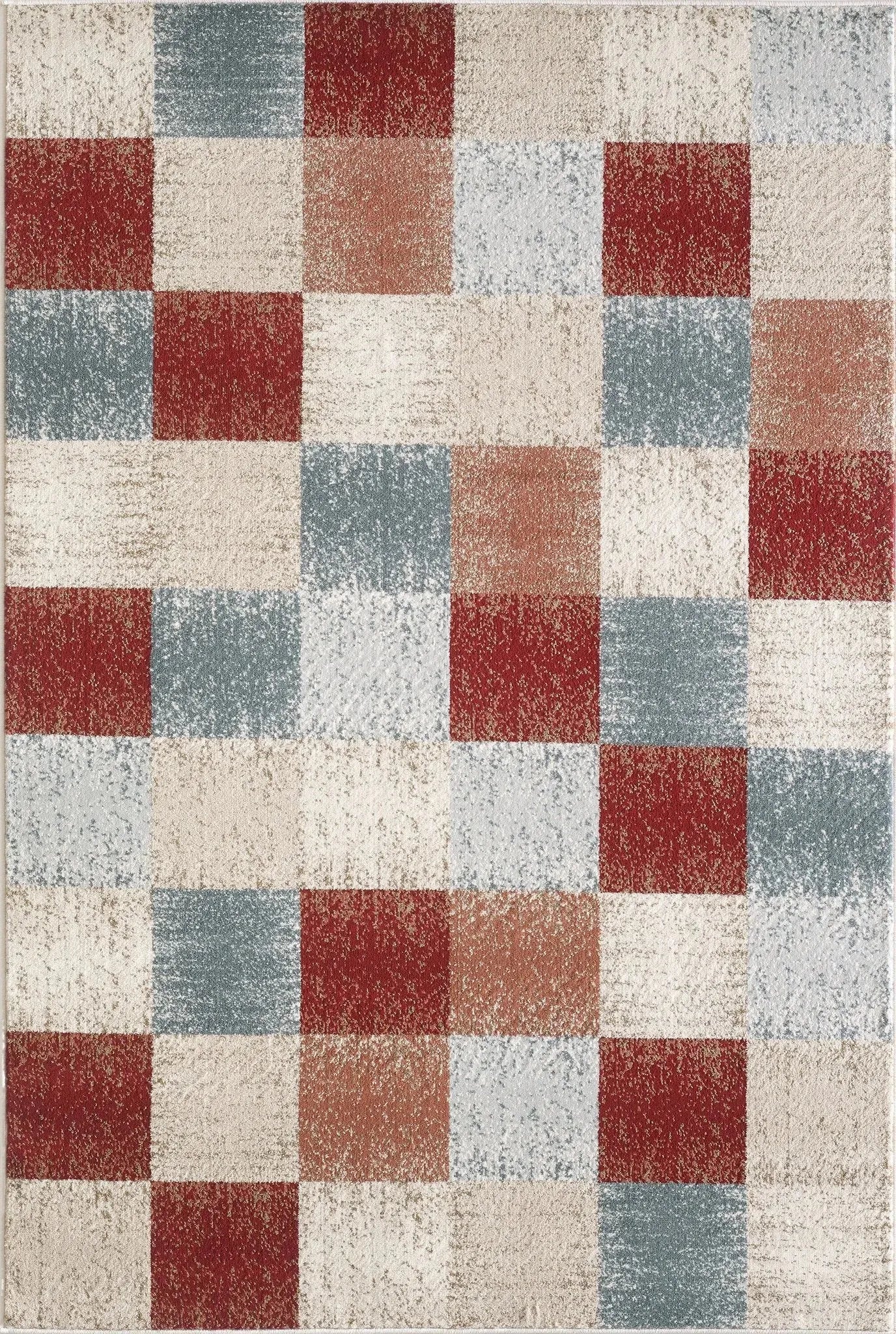 Avalon 5616 Checkered Brown Rug
