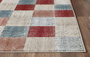 Avalon 5616 Checkered Brown Rug