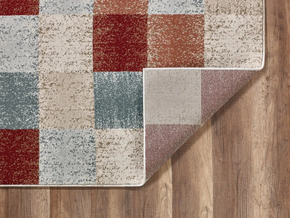 Avalon 5616 Checkered Brown Rug