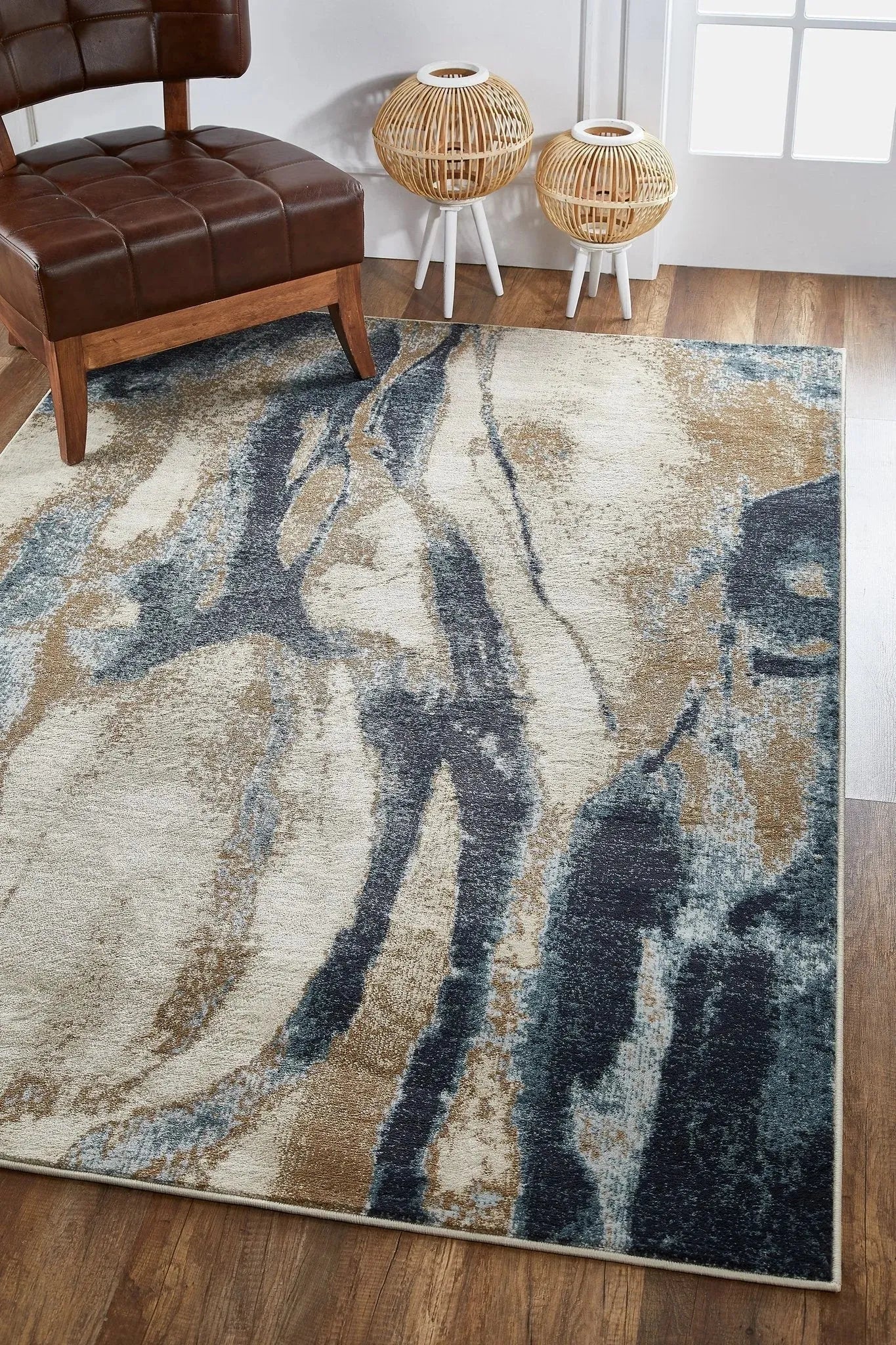 Avalon 5618 Wonder Ivory/Blue Rug