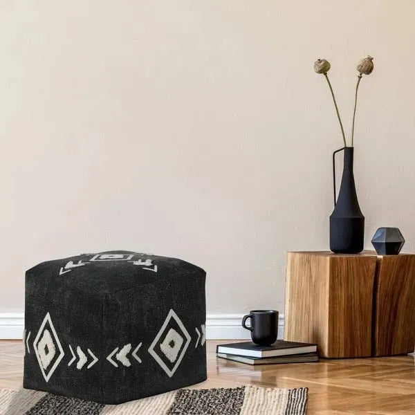Avant-garde 34062BLK Black Pouf