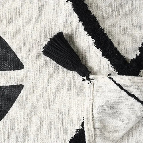 Avant-garde 80197BKN Black/Natural Throw Blanket