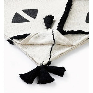 Avant-garde 80197BKN Black/Natural Throw Blanket