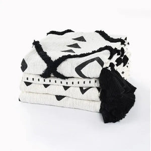 Avant-garde 80198BKN Black/Natural Throw Blanket