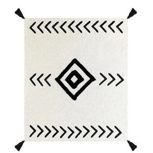 Avant-garde 80199BKN Black/Natural Throw Blanket