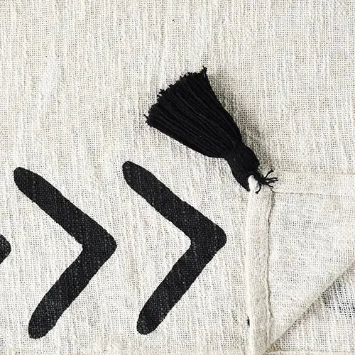 Avant-garde 80199BKN Black/Natural Throw Blanket