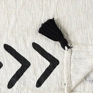 Avant-garde 80199BKN Black/Natural Throw Blanket