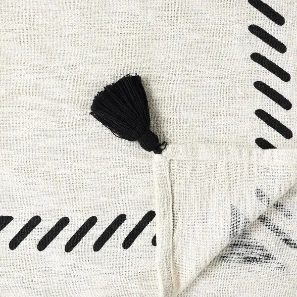 Avant-garde 80200BKN Black/Natural Throw Blanket