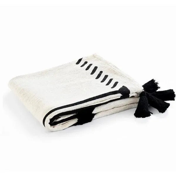 Avant-garde 80200BKN Black/Natural Throw Blanket