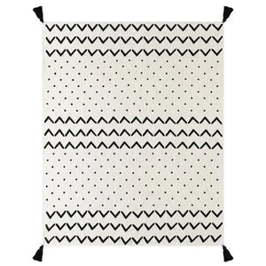 Avant-garde 80201BKN Black/Natural Throw Blanket