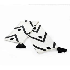 Avant-garde 80202BKN Black/Natural Throw Blanket