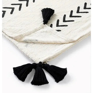 Avant-garde 80203BKN Black/Natural Throw Blanket