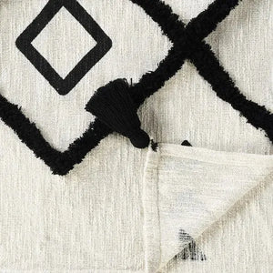 Avant-garde 80204BKN Black/Natural Throw Blanket