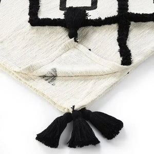 Avant-garde 80204BKN Black/Natural Throw Blanket
