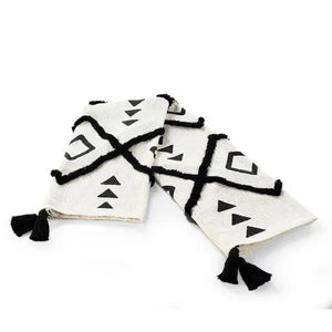 Avant-garde 80204BKN Black/Natural Throw Blanket