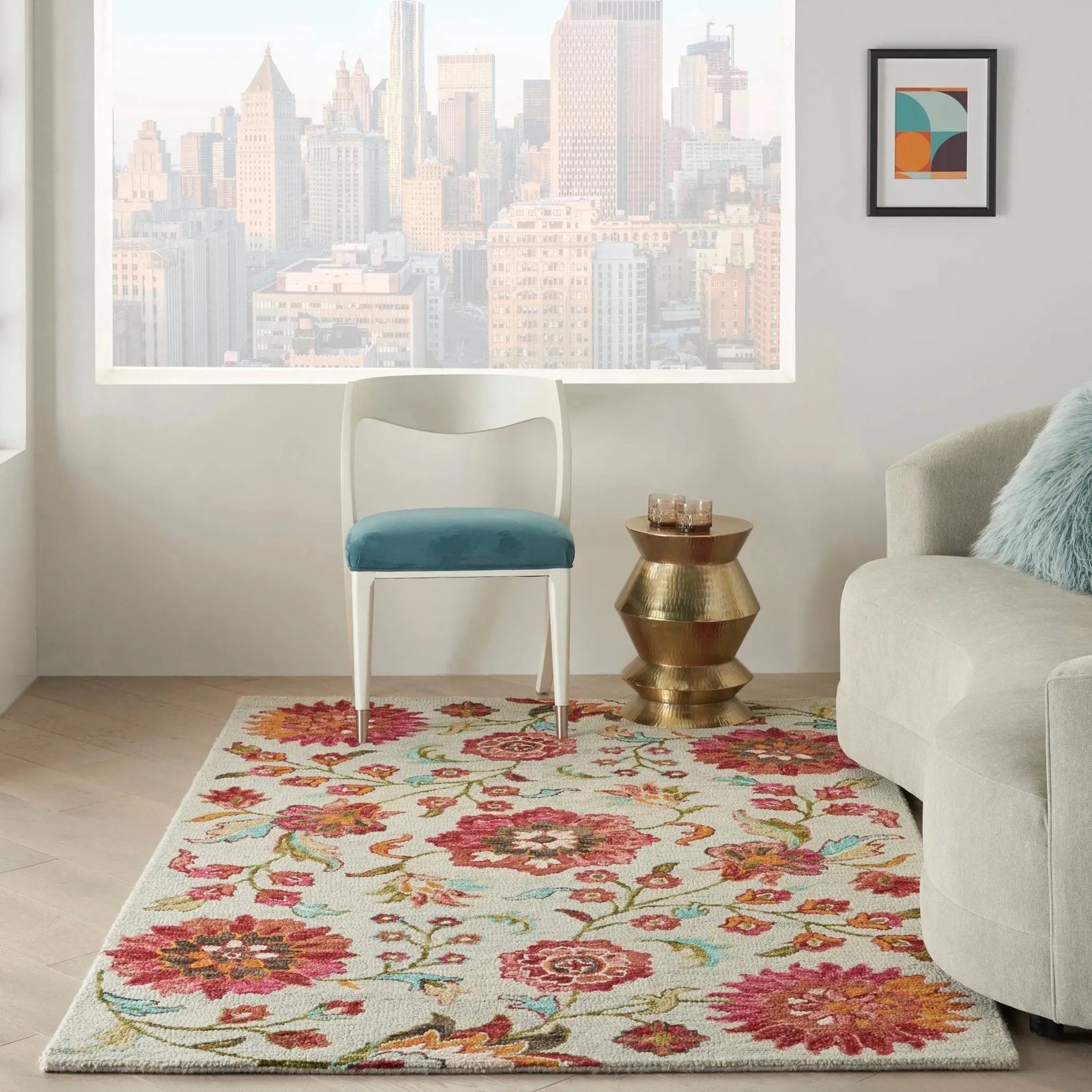 Bahari BAH04 Grey/Multi Rug