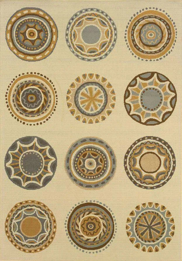 Bali 3162U Ivory Grey Rug