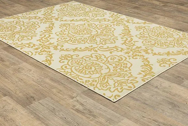 Bali 8424J Ivory/ Gold Rug