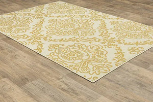 Bali 8424J Ivory/ Gold Rug