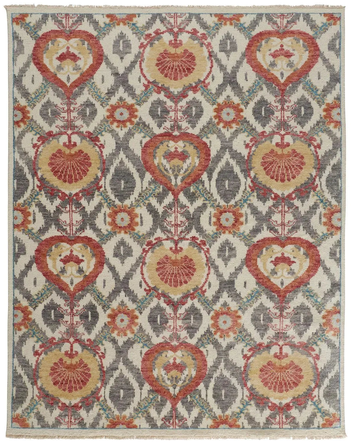 Beall 6712F Orange/Gray Rug