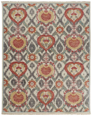 Beall 6712F Orange/Gray Rug