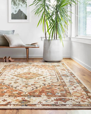 Beatty BEA-01 Ivory/Rust Rug