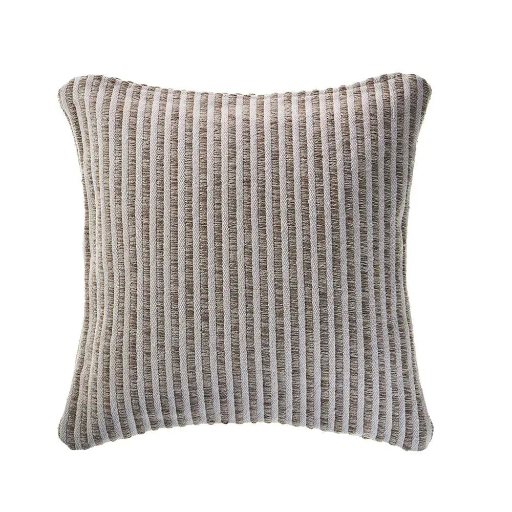 Beige and Cream Striped LR04651 Throw Pillow
